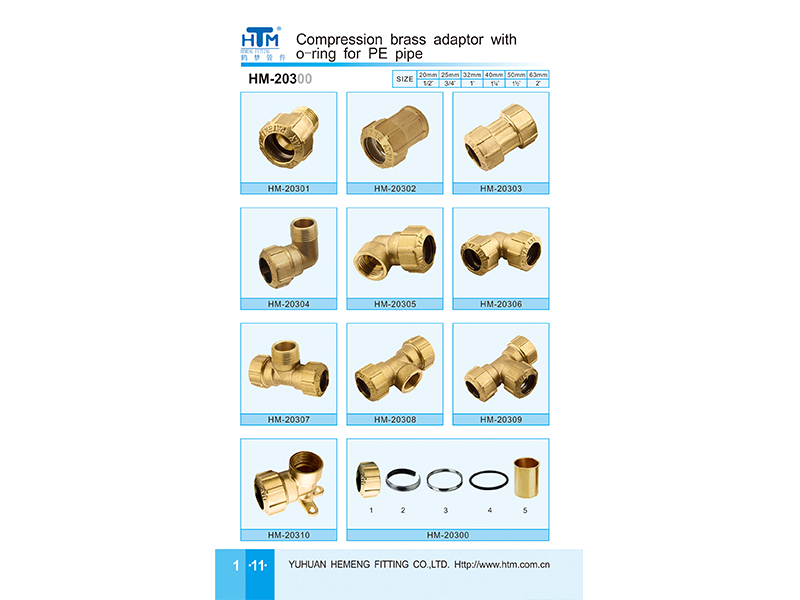 compression fittings for PE pipe